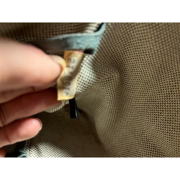 Vintage Dooney & Bourke Bayou Crocodile-Embossed Satchel Black White Stitching - Picture 9 of 14